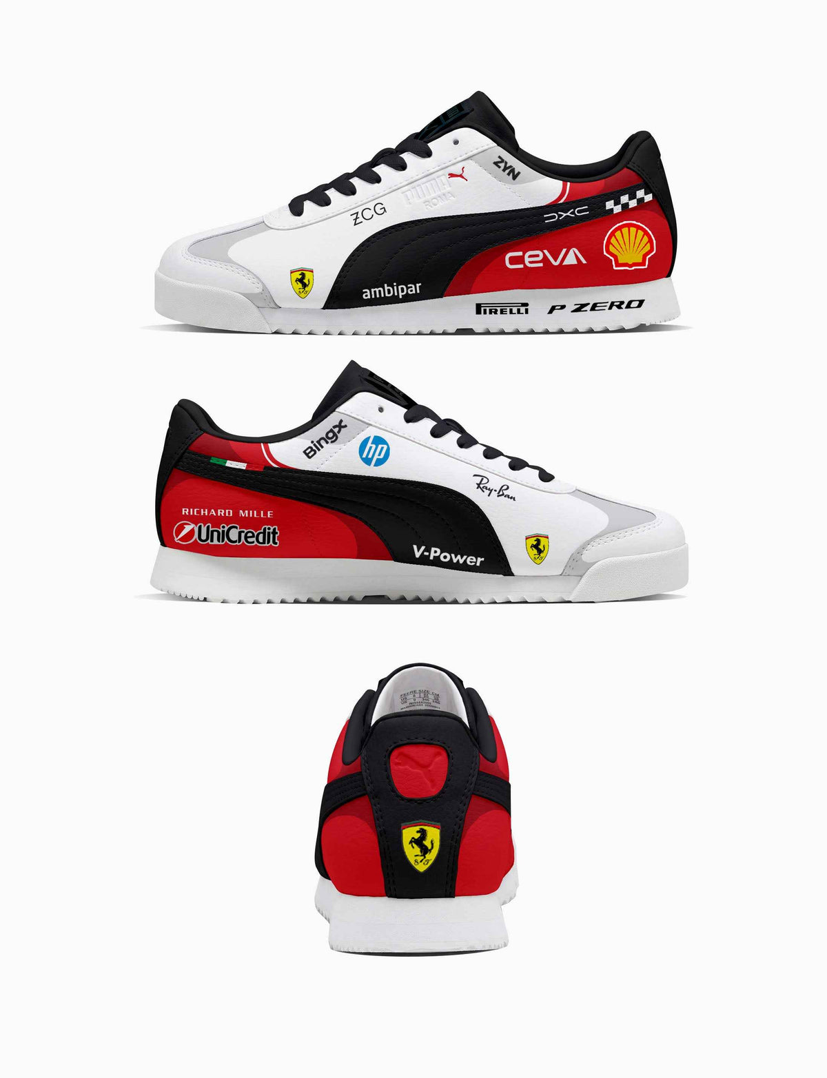 CUSTOM SNEAKERS PUMA ROMA F1 FERRARI LIVERY EDITION UNOFFICIAL