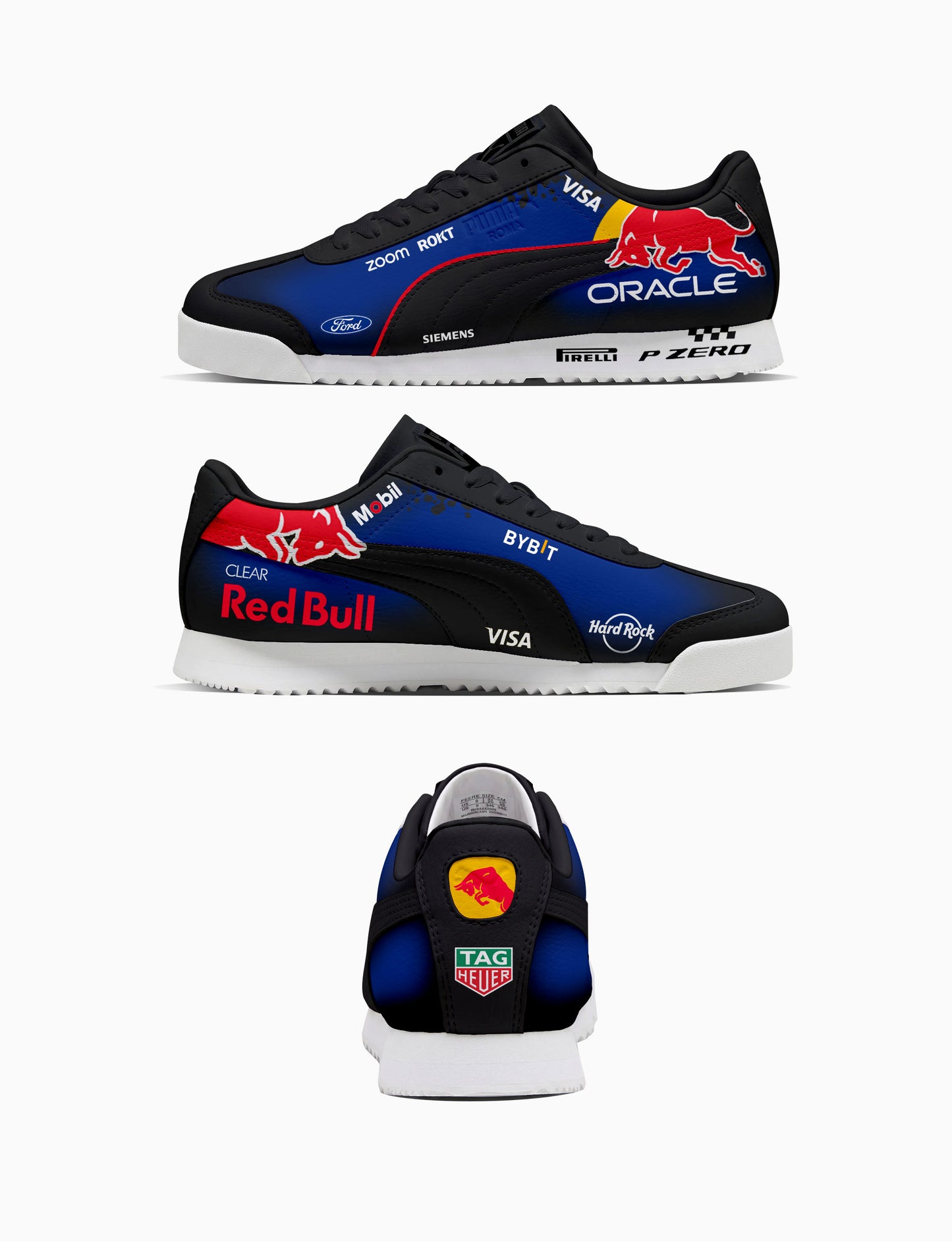 CUSTOM SNEAKERS PUMA ROMA F1 REDBULL LIVERY EDITION UNOFFICIAL