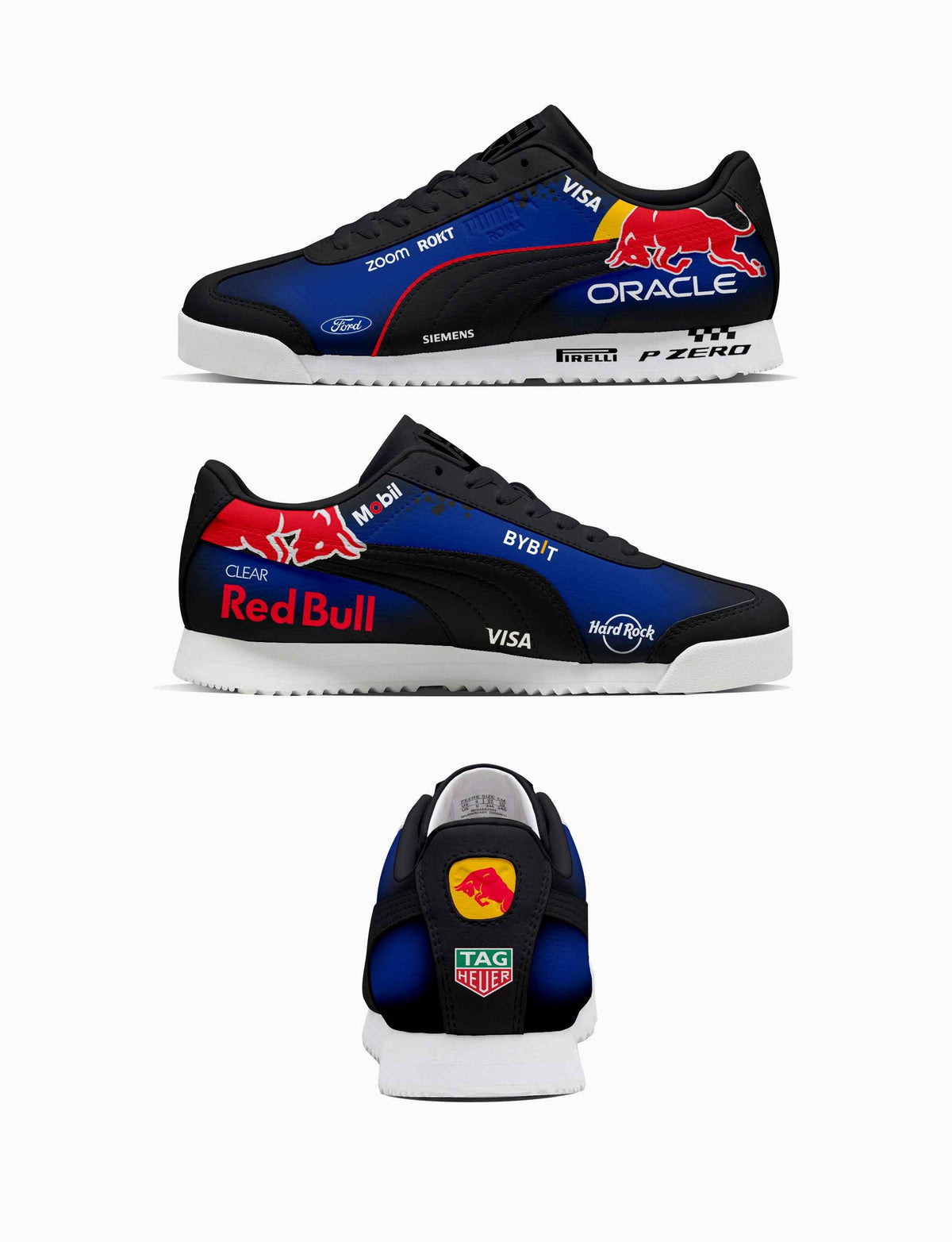 CUSTOM SNEAKERS PUMA ROMA F1 REDBULL LIVERY EDITION UNOFFICIAL