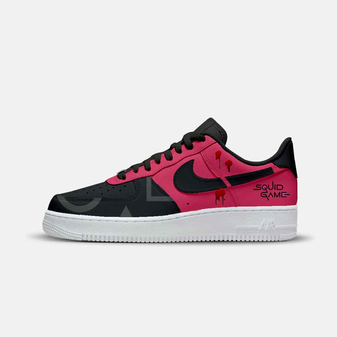 NIKE AIR FORCE CUSTOM PAINT SQUID GAME STAFF