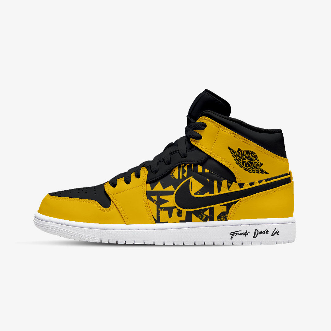 CUSTOM SNEAKERS ELEVEN V1 YELLOW STRANGER THINGS JORDAN