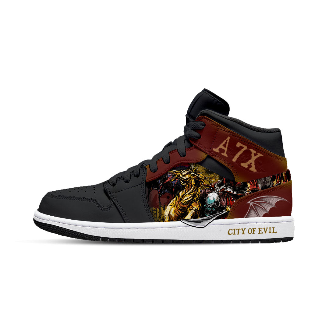 Custom Sneakers Jordan 1 High A7X City of Evil Unofficial