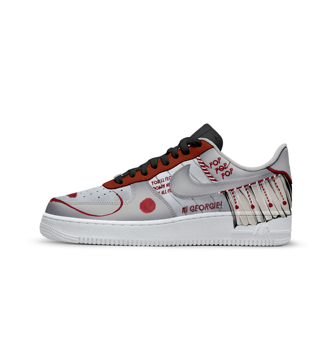 CUSTOM SNEAKERS PENNYWISE HORROR CHARACTER UNOFFICIAL CUSTOM
