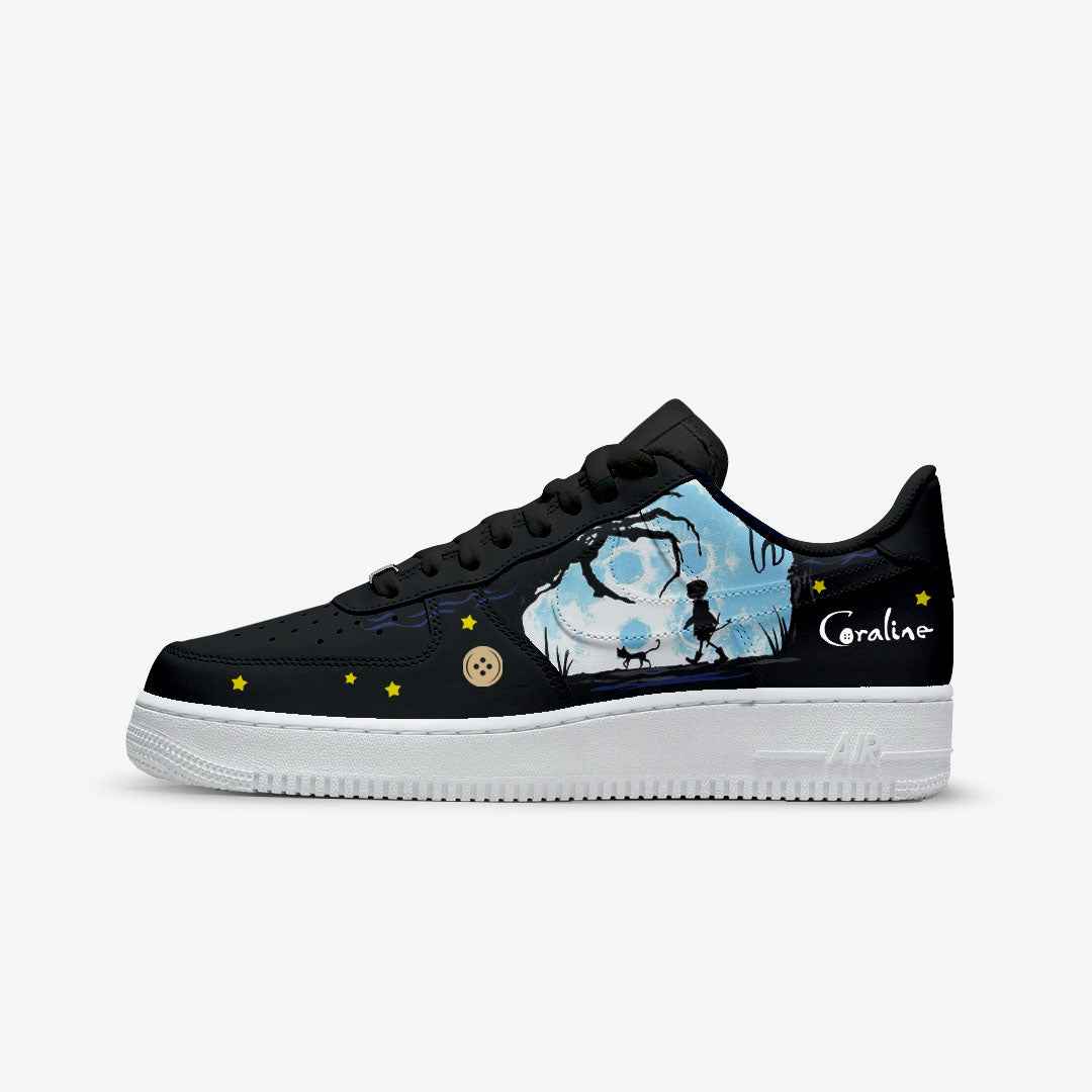 Custom Sneakers Coraline with Nike AF1 Unofficial Custom