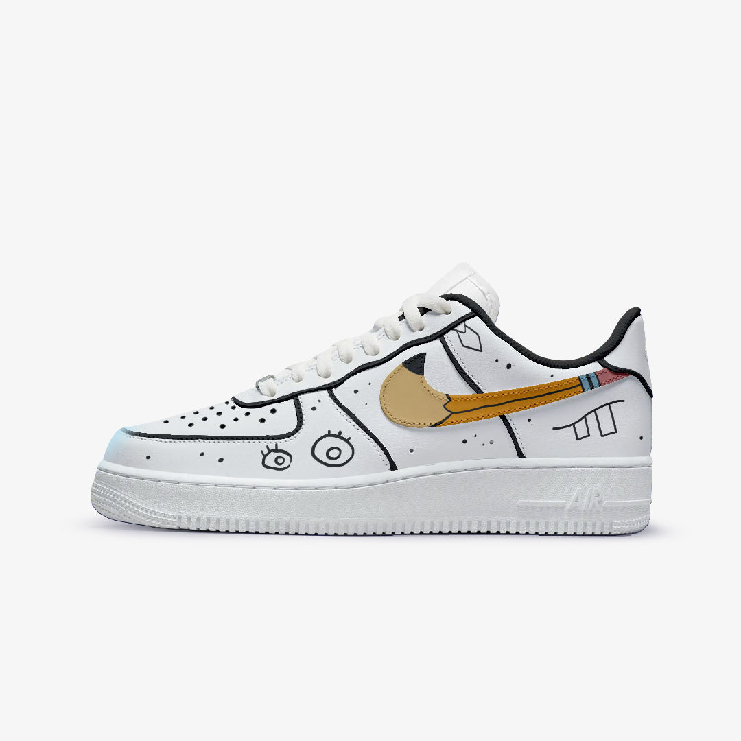 NIKE AIR FORCE DOODLEBOB CUSTOM PAINT