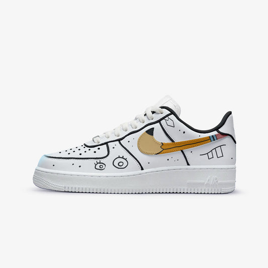NIKE AIR FORCE DOODLEBOB CUSTOM PAINT