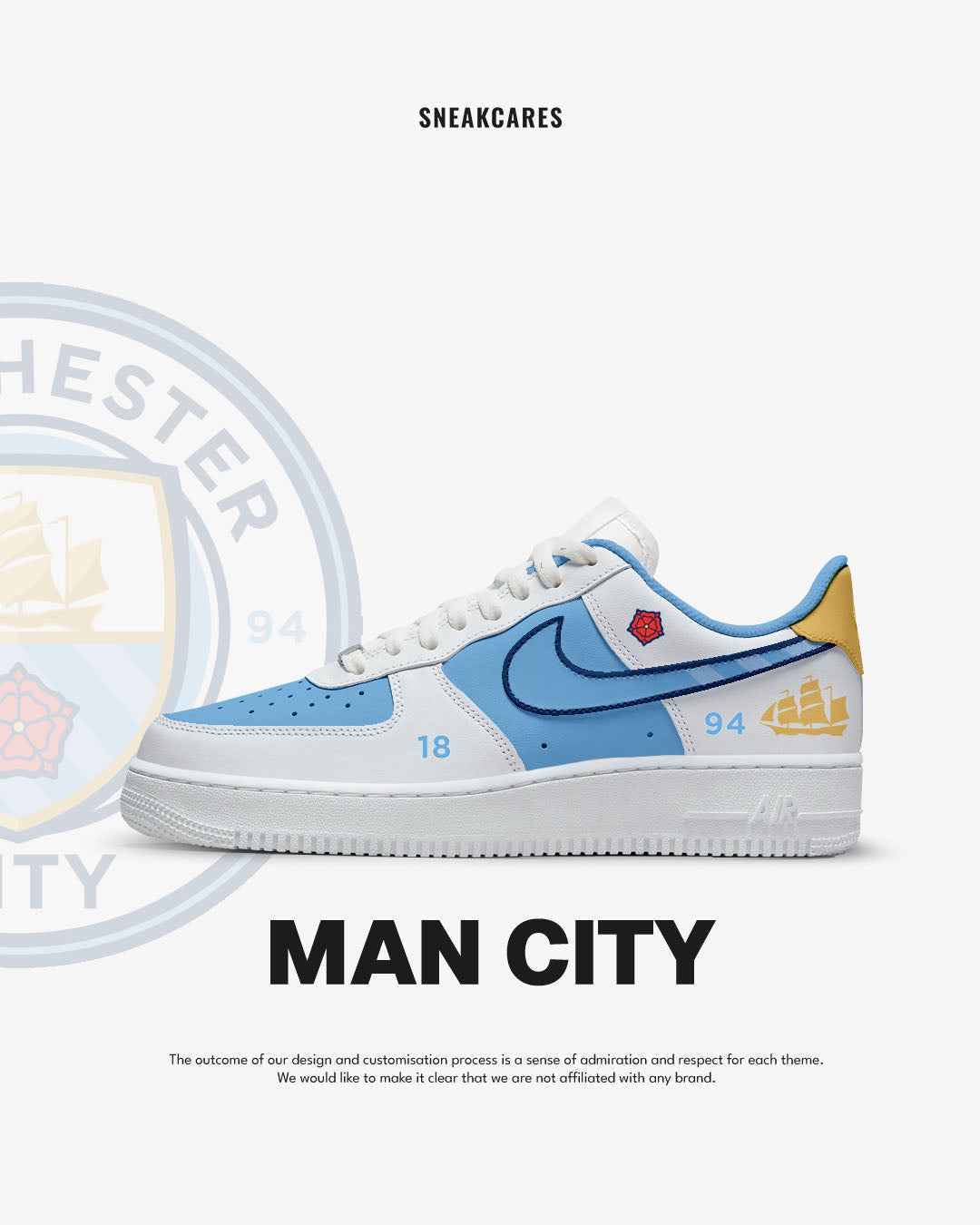 CUSTOM SNEAKERS FOOTBALL CLUB MAN CITY UNOFFICIAL