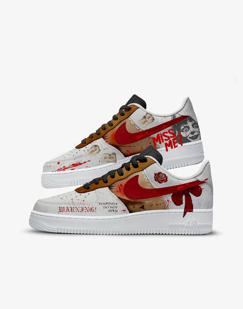 Porcelain Doll Custom Painted Sneakers Hand Painted Horror Shoes
