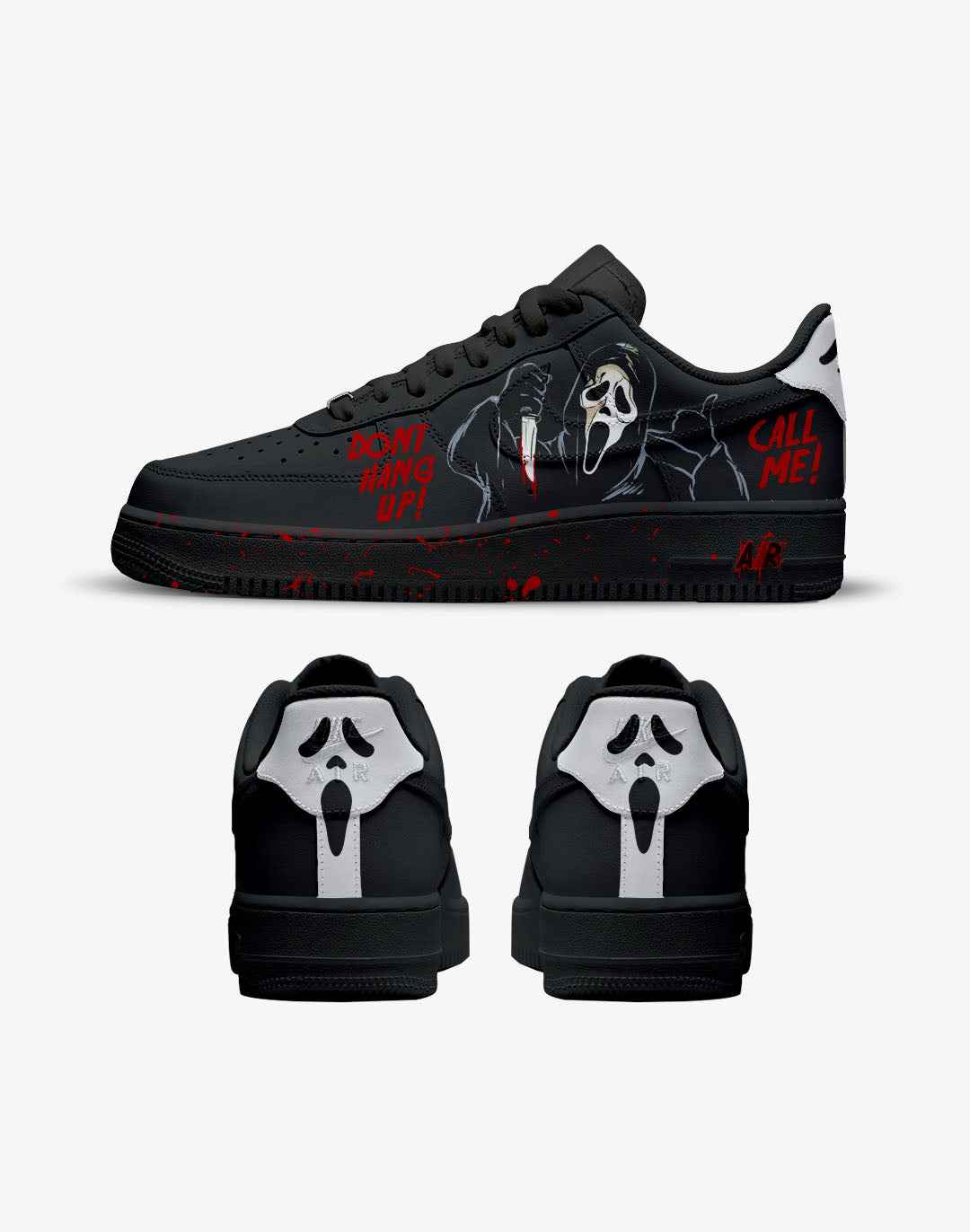 Masked Slasher Custom Painted Sneakers Hand Painted Horror Shoes