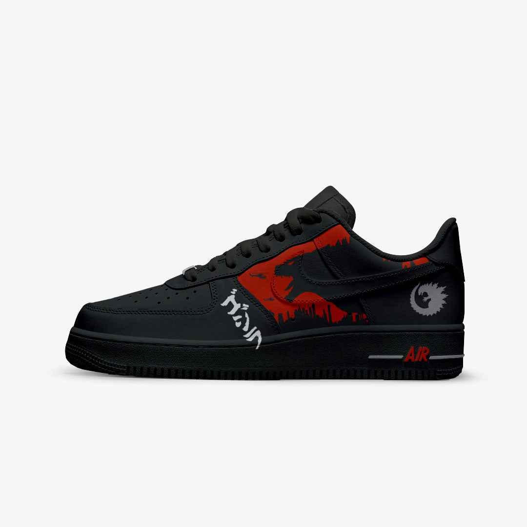 Custom Sneakers Godzilla Black Red