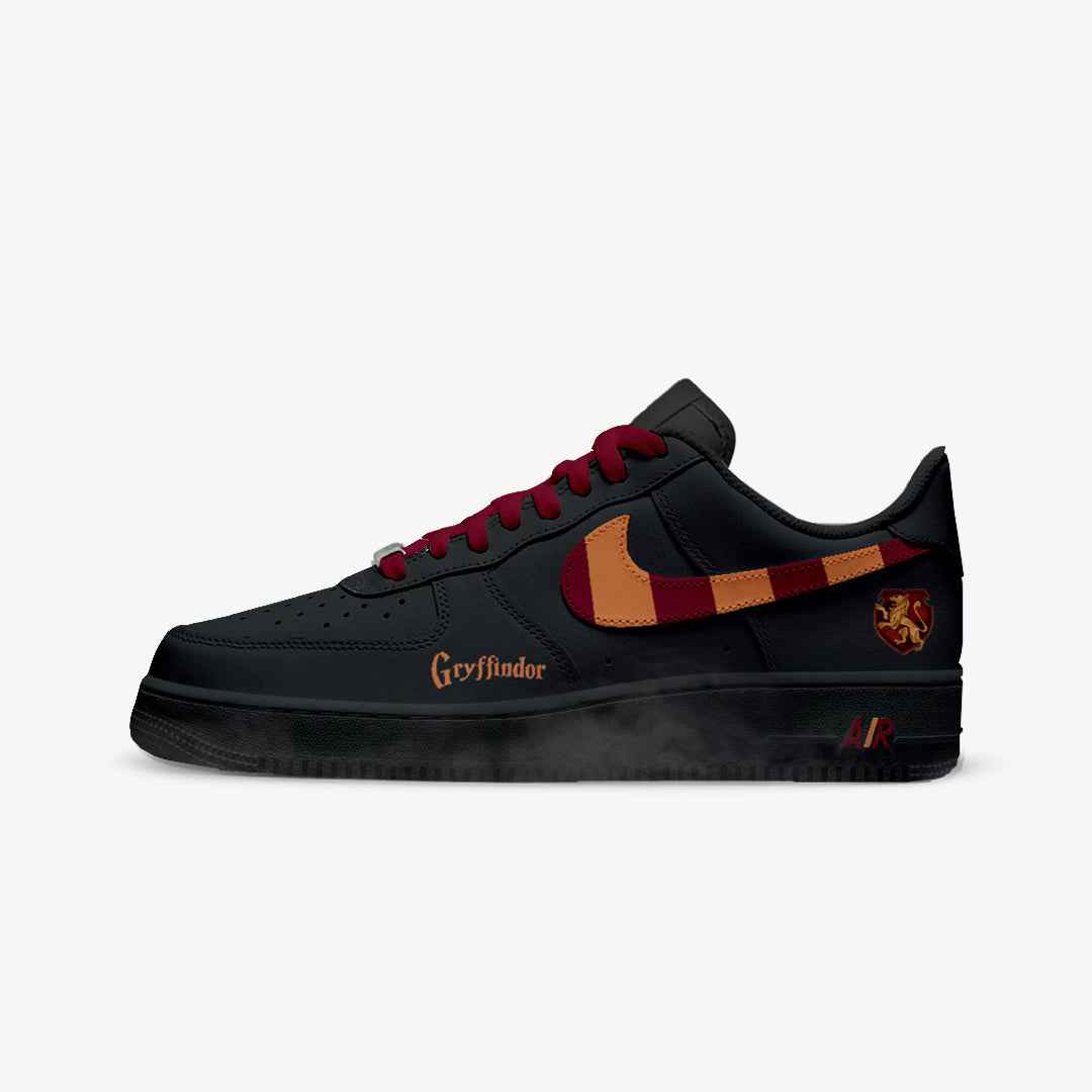 NIKE AIR FORCE CUSTOM PAINT HARRY POTTER GRYFFINDOR BLACK