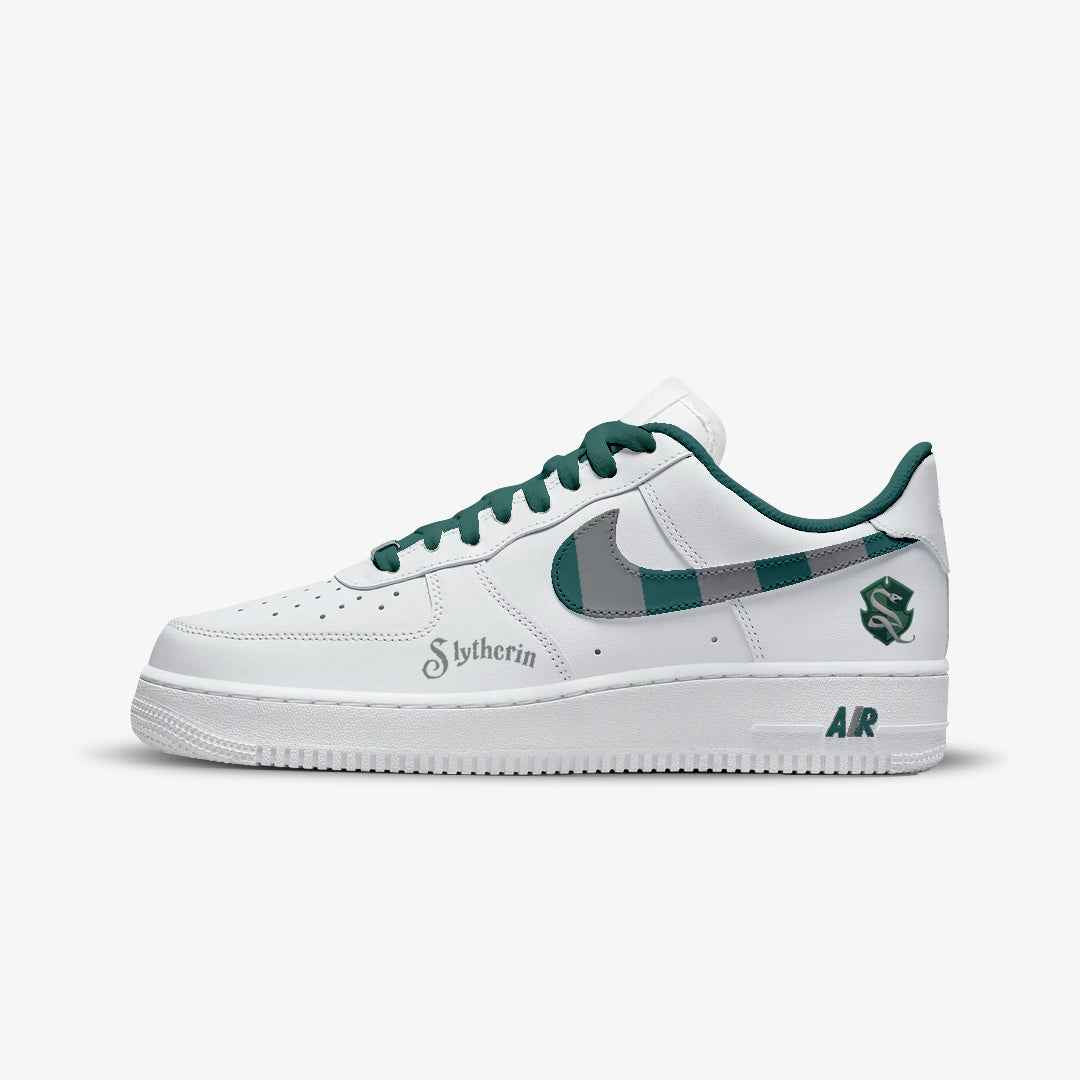 NIKE AIR FORCE CUSTOM PAINT HARRY POTTER SLYTHERIN