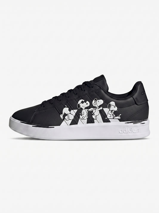 CUSTOM SNEAKERS ADIDAS GRAND COURT WITH THE CROSSING SNOOPY WOMEN SIZE