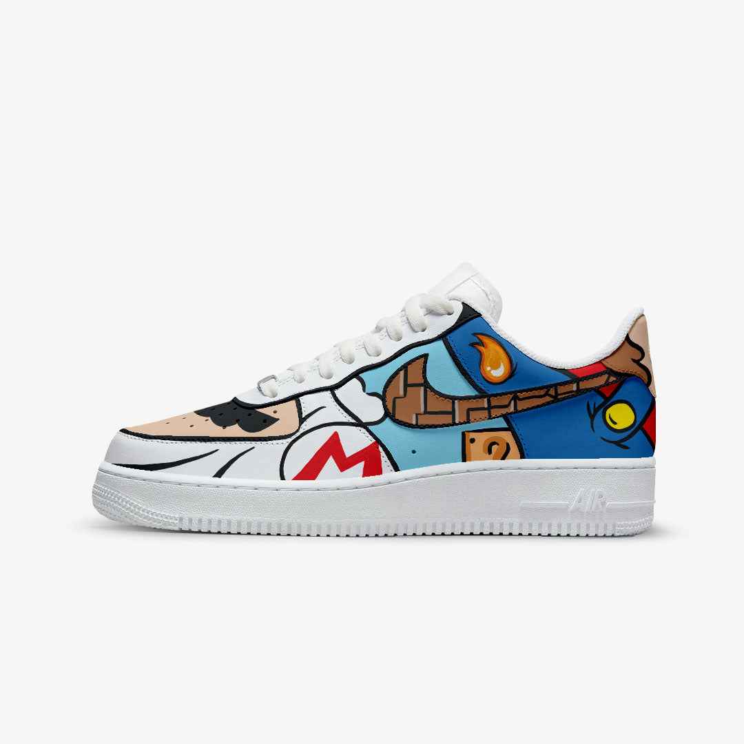 CUSTOM PAINT SNEAKERS WHITE MARIO UNOFFICIAL