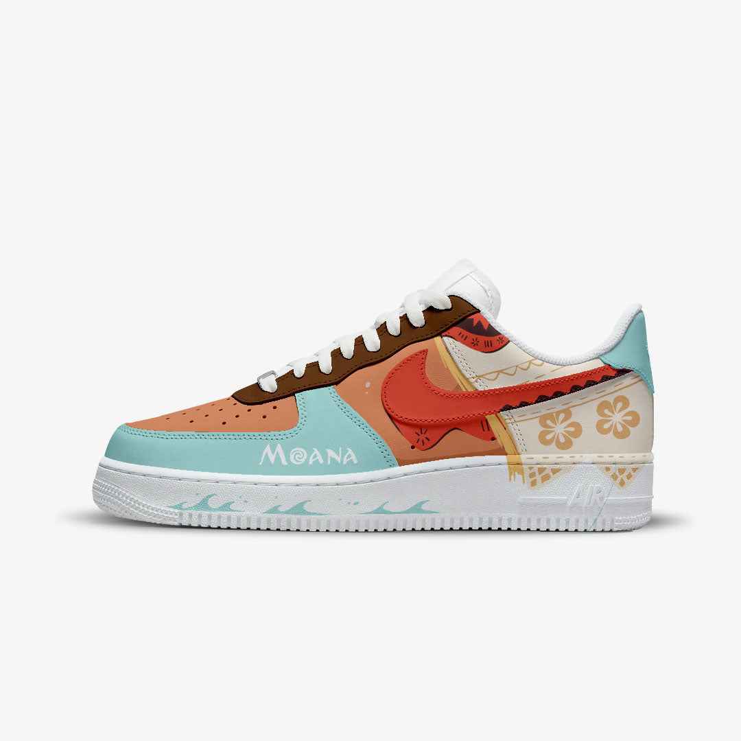 Custom Paint Sneakers Moana Unofficial With Air Force 1