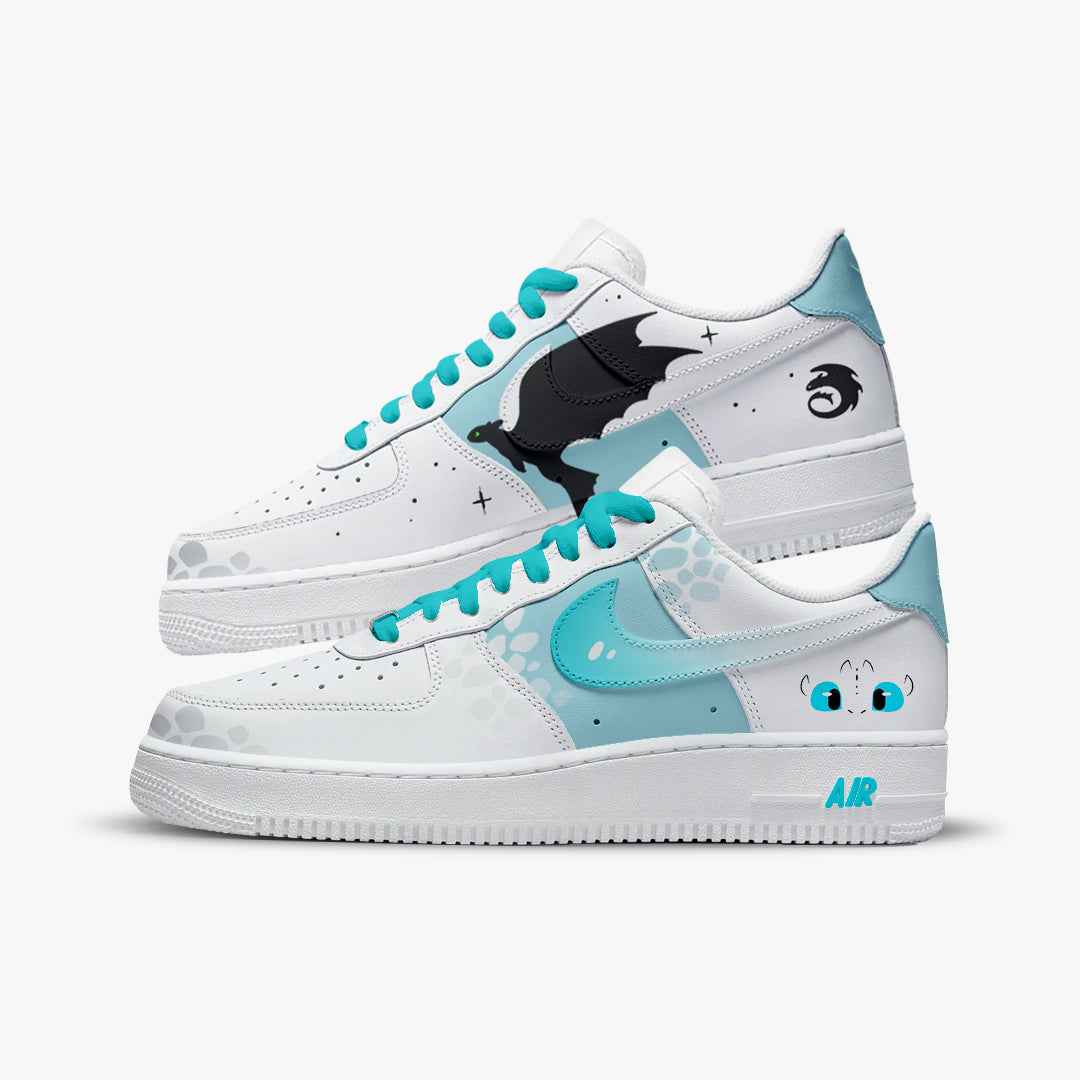 NIKE AIR FORCE CUSTOM PAINT HOW TO TRAIN YOUR DRAGON LIGHT FURY