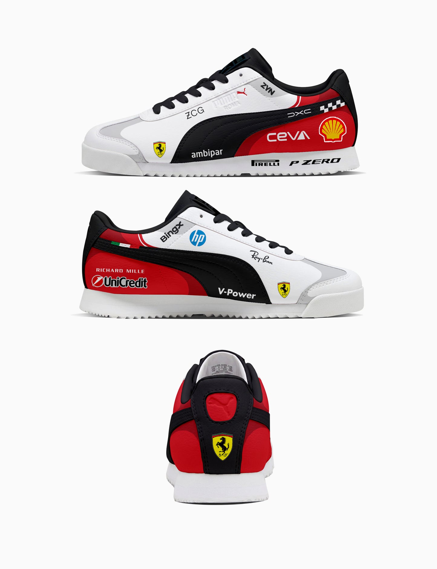 CUSTOM SNEAKERS PUMA ROMA F1 FERRARI LIVERY EDITION UNOFFICIAL