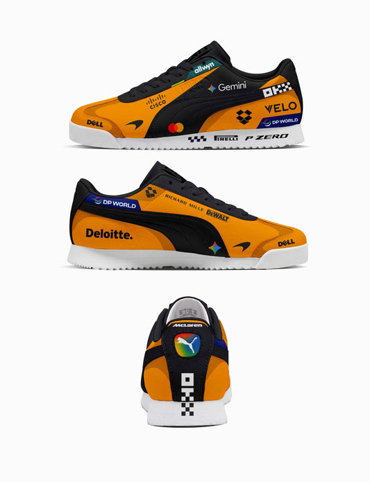 CUSTOM SNEAKERS PUMA ROMA F1 MC LAREN LIVERY EDITION UNOFFICIAL