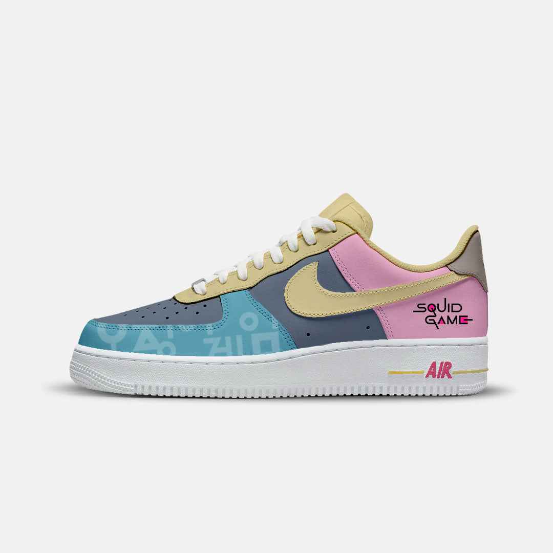 NIKE AIR FORCE CUSTOM PAINT SQUID GAME TEAM