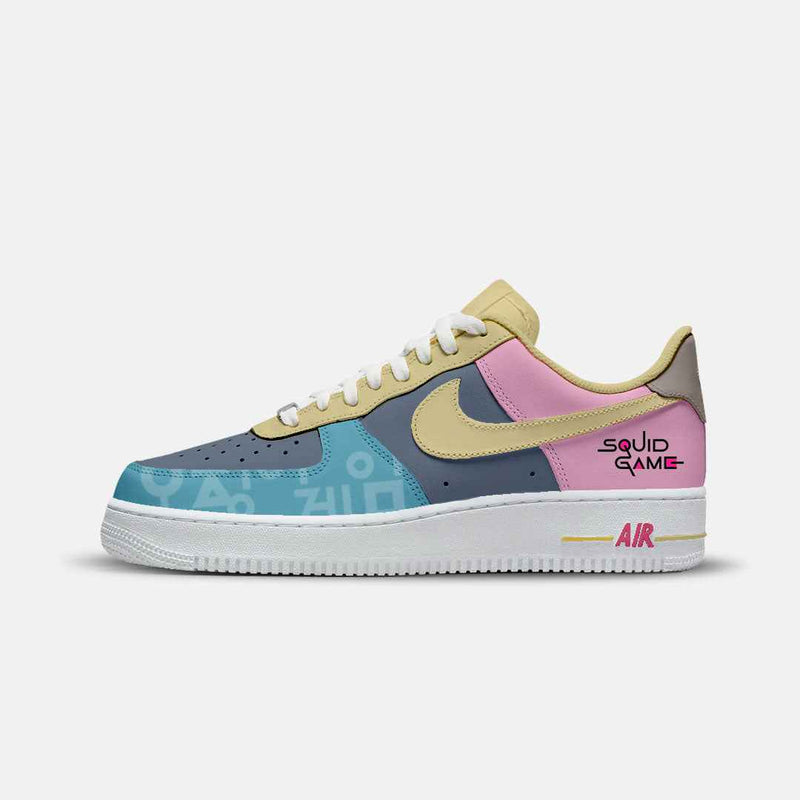 NIKE AIR FORCE CUSTOM PAINT SQUID GAME TEAM