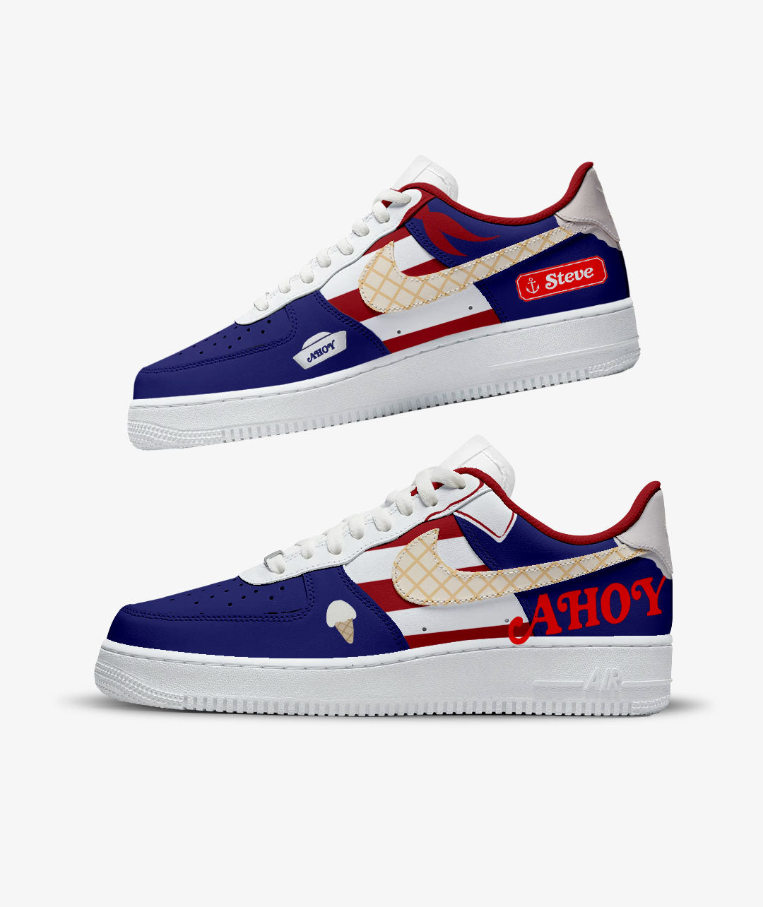 CUSTOM SNEAKERS STRANGERS THINGS AHOY AHOY