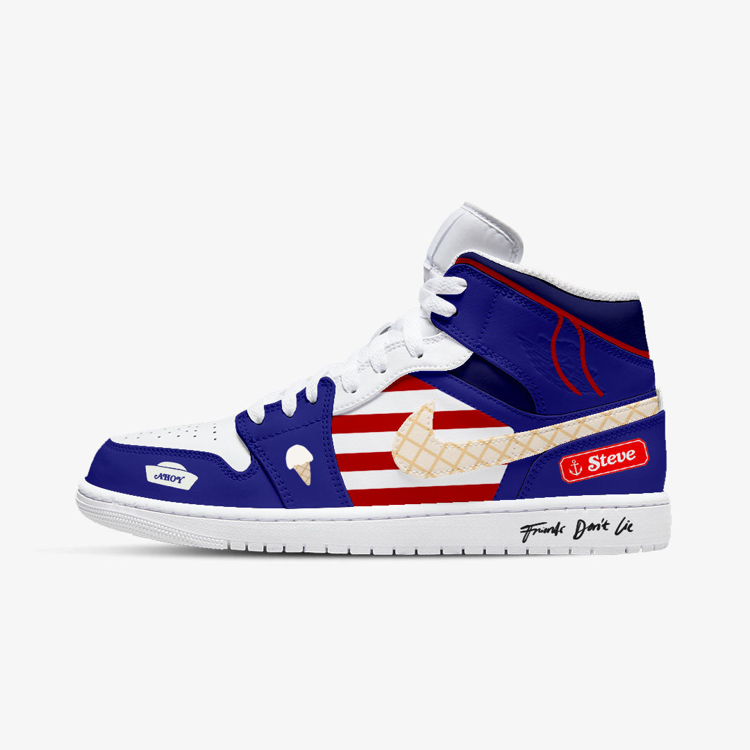 CUSTOM SNEAKERS AHOY SCOOPS STEVE STRANGER THINGS JORDAN