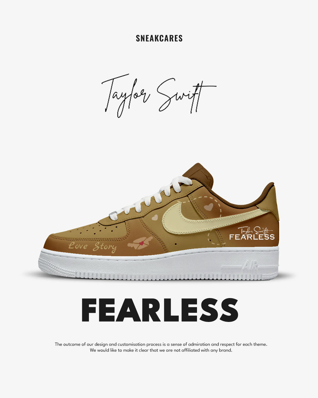 Nike AF1 Taylor Swift Custom Album Fearless