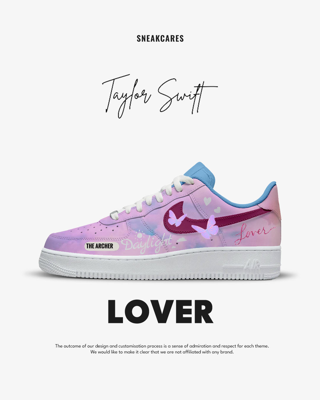 Nike AF1 Taylor Swift Custom Album Lover