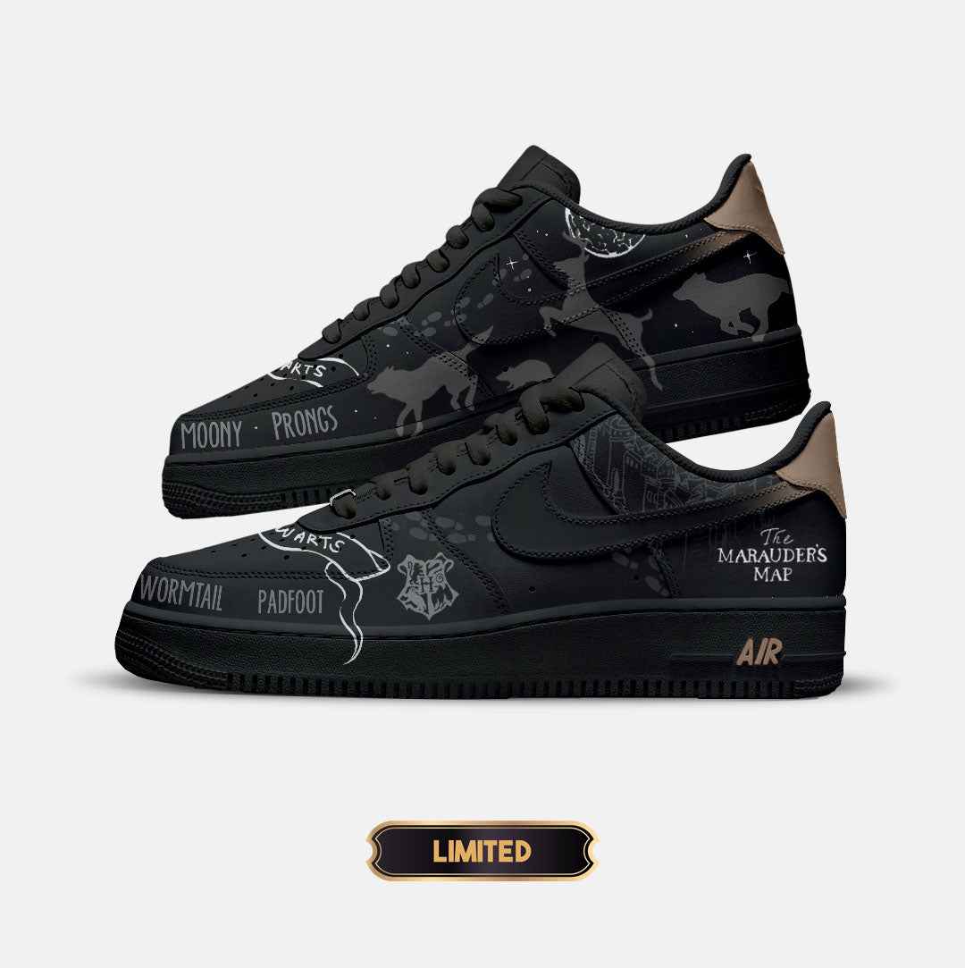 NIKE AIR FORCE THE MARAUDERS FROM HARRY POTTER CUSTOM PAINT