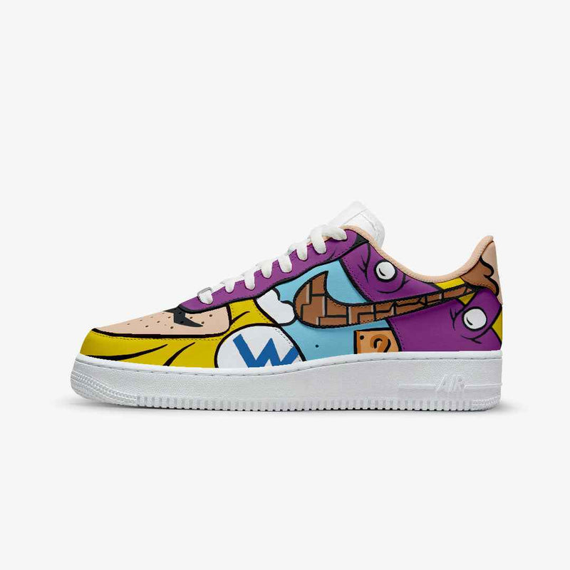CUSTOM PAINT SNEAKERS WHITE WARIO UNOFFICIAL