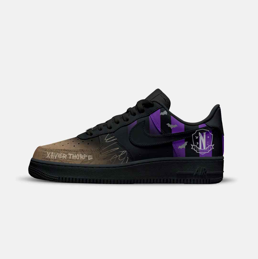 CUSTOM SNEAKERS WEDNESDAY XAVIER NIKE AIR FORCE 1