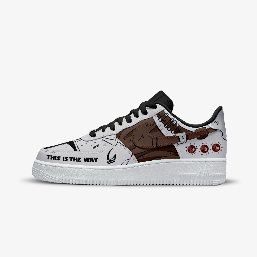 CUSTOM SNEKAERS PAINT STARWARS MANDALORIAN NIKE AIR FORCE 1