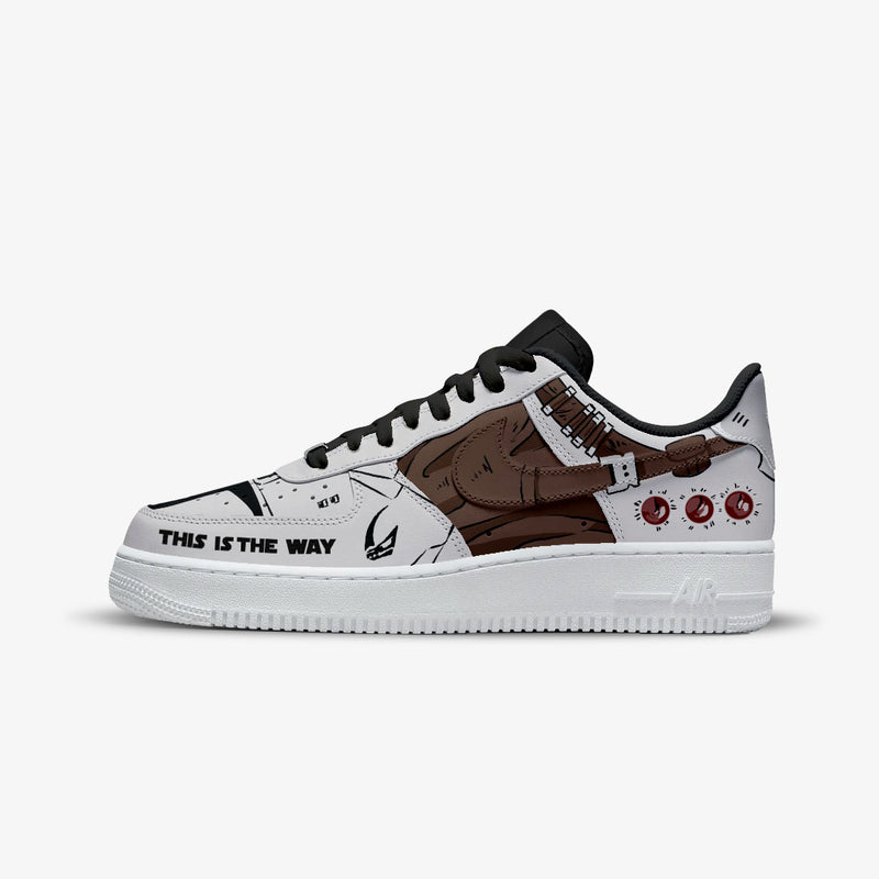 CUSTOM SNEKAERS PAINT STARWARS MANDALORIAN NIKE AIR FORCE 1
